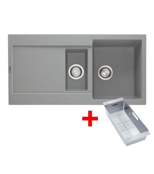 Franke MRG 651 granitinė plautuvė, montuojama ant stalviršio, eksentrinis ventilis, nerūdijančio plieno rankenėlė