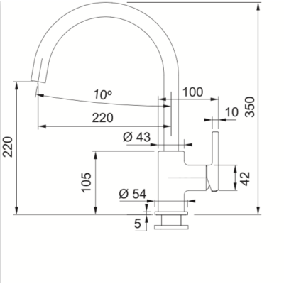 FRANKE Lina XL maišytuvas plautuvei, pasirenkama spalva