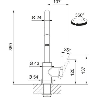 FRANKE Lina maišytuvas plautuvei su ištraukiama žarna, pasirenkama spalva
