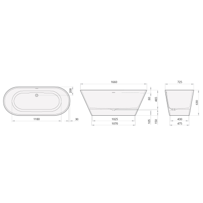 Paa Nudo 1660x725 laisvai pastatoma Silkstone vonia