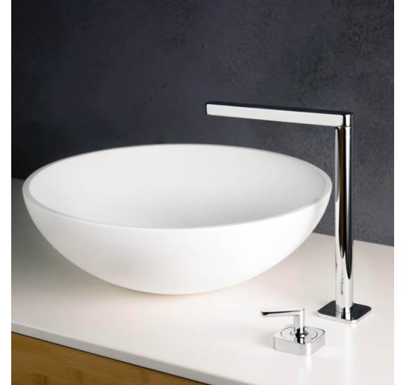 PAA ant stalviršio statomas, akmens masės praustuvas Round On