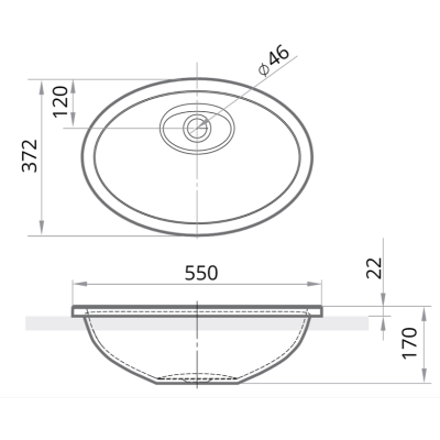 PAA įleidžiamas praustuvas Ovo In