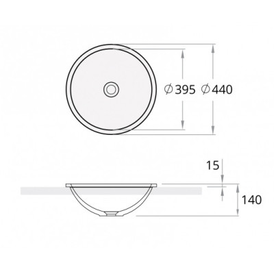 PAA įleidžiamas praustuvas Round In