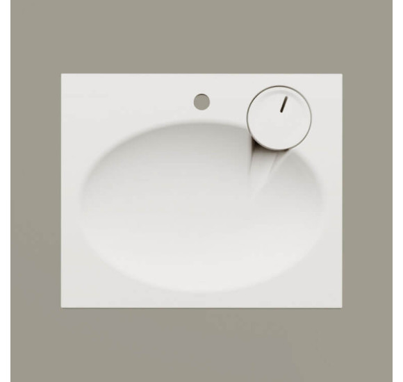 PAA Claro Mini praustuvas 50 x 60 cm, baltos blizgios spalvos (skirtas ant skalbimo mašinos)