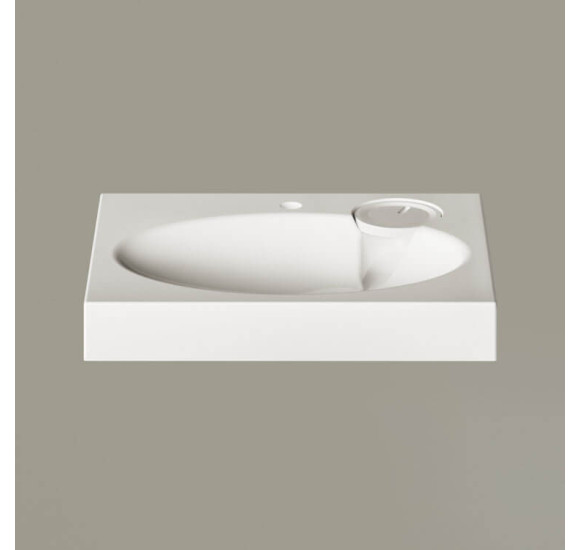 PAA Claro Mini praustuvas 50 x 60 cm, baltos blizgios spalvos (skirtas ant skalbimo mašinos)