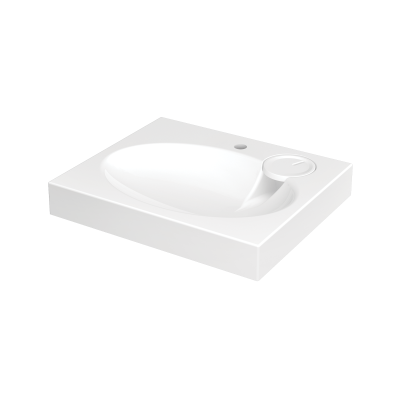 PAA Claro Mini praustuvas 50 x 60 cm, baltos blizgios spalvos (skirtas ant skalbimo mašinos)