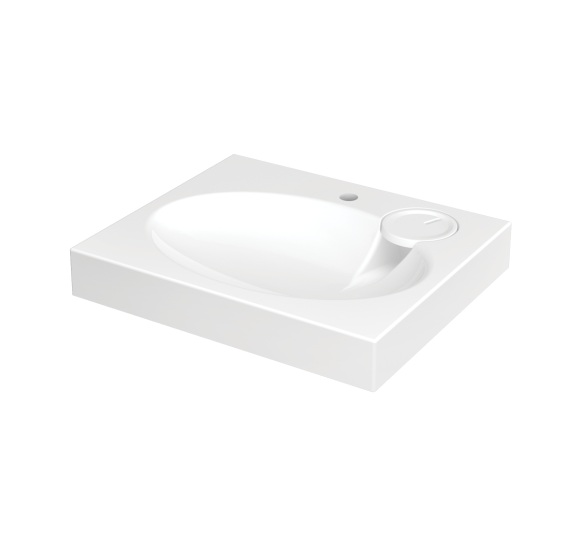 PAA Claro Mini praustuvas 50 x 60 cm, baltos blizgios spalvos (skirtas ant skalbimo mašinos)