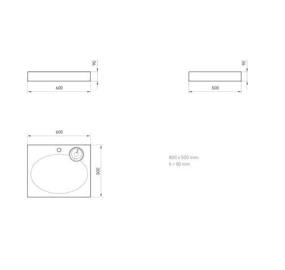 PAA Claro Mini praustuvas 50 x 60 cm, baltos blizgios spalvos (skirtas ant skalbimo mašinos)
