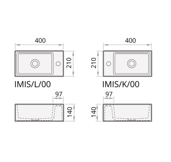 PAA MI Silkstone praustuvas 400x210 mm