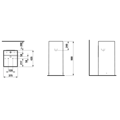 Laisvai pastatomas praustuvas Kartell by Laufen 38x44