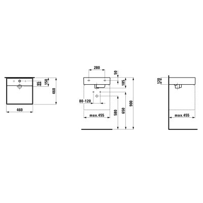 Pastatomas praustuvas Kartell by Laufen 460x460