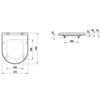 Kartell by Laufen klozeto dangtis (Soft Close) su apvalios formos sėdyne