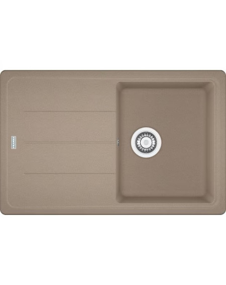 Franke BFG 611 granitinė plautuvė, eksentrinis ventilis, nerūdijančio plieno rankenėlė ir perlaja