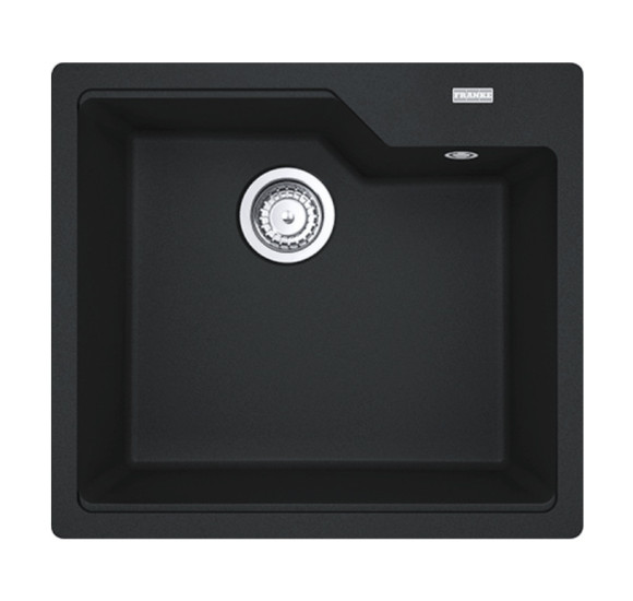 Franke UBG 610-56 akmens masės plautuvė, eksentrinis ventilis, nerūdijančio plieno rankenėlė ir perlaja