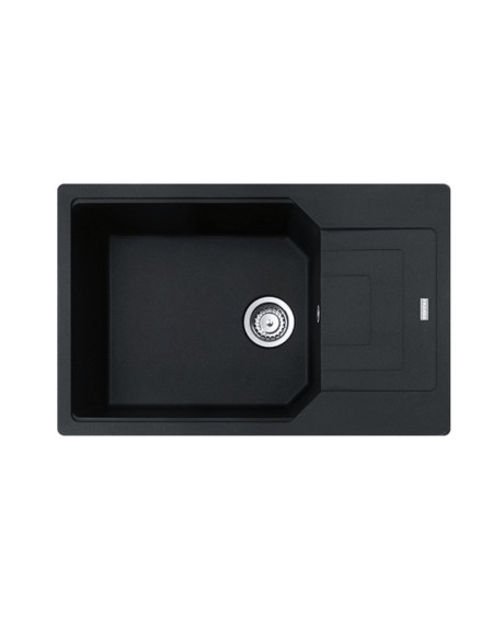 Franke UBG 611-78 XL akmens masės plautuvė, eksentrinis ventilis, nerūdijančio plieno rankenėlė ir perlaja