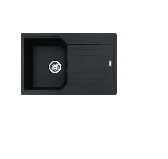 Franke UBG 611-78 granitinė plautuvė, eksentrinis ventilis, nerūdijančio plieno rankenėlė ir perlaja