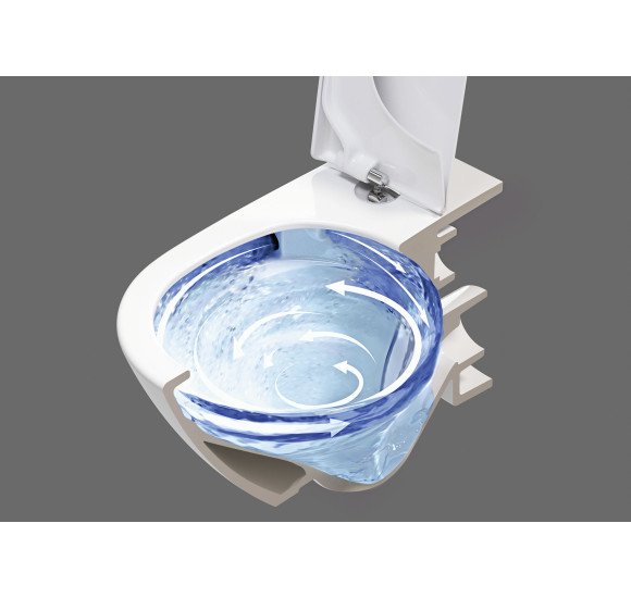 Villeroy&Boch Subway 3.0 su C+ danga, "Twist flush" pakabinamas klozetas su "Soft close" dangčiu