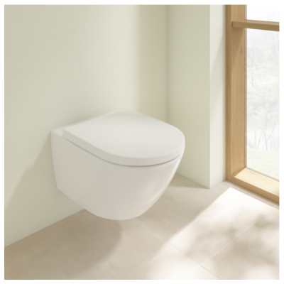 Villeroy&Boch Subway 3.0 su C+ danga, "Twist flush" pakabinamas klozetas su "Soft close" dangčiu