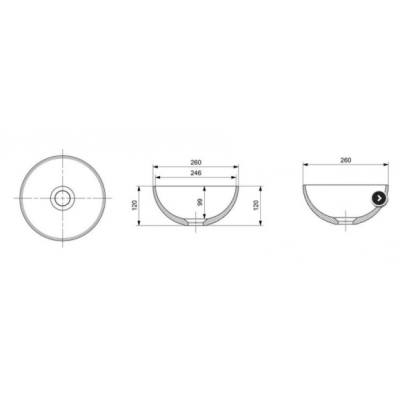 Bocchi pastatomas praustuvas-dubuo 26cm