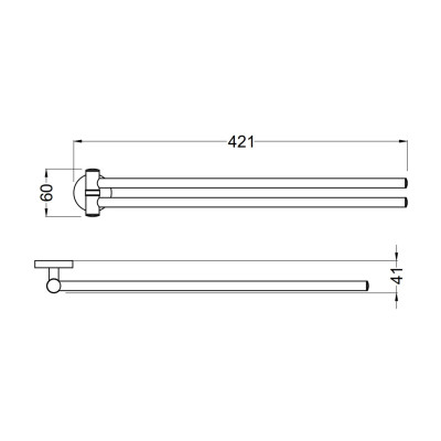 IŠPARDAVIMAS. Bocchi Piave dvigubas rankšluosčių laikiklis