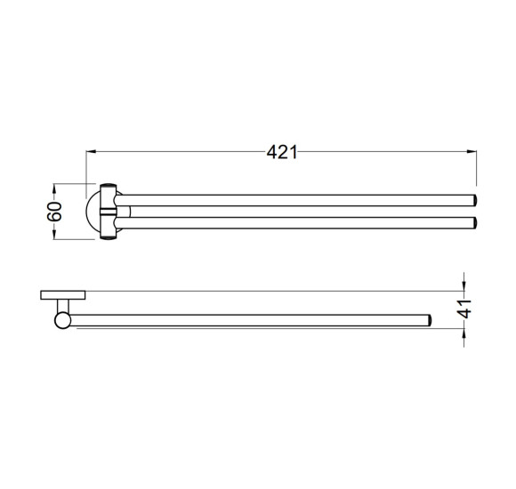 IŠPARDAVIMAS. Bocchi Piave dvigubas rankšluosčių laikiklis
