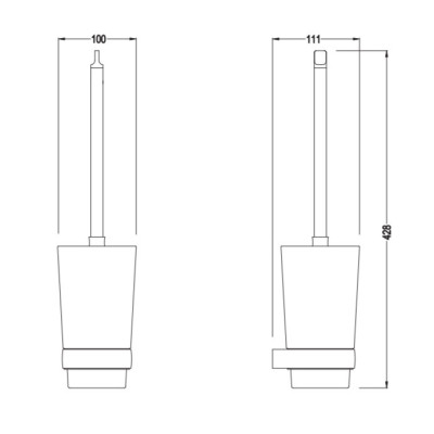 IŠPARDAVIMAS. Bocchi Verona WC šepečio laikiklis