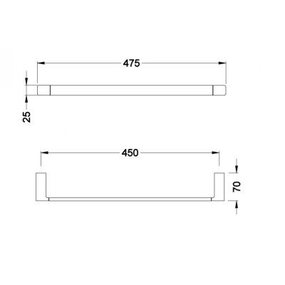IŠPARDAVIMAS. Bocchi Verona rankšluosčių kabykla, 475mm