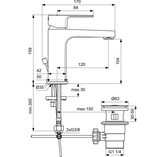 CERAFINE DH105 praustuvo maišytuvas