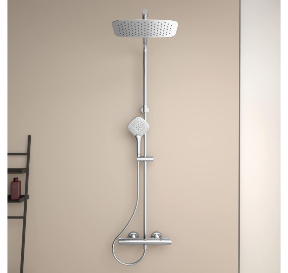 Ideal Standard CERATHERM T100 (A7705AA) termostatinė dušo sistema, chromo spalvos
