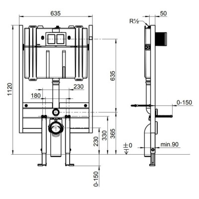 Potinkinis rėmas Villeroy&Boch ViConnect Compact (9cm)