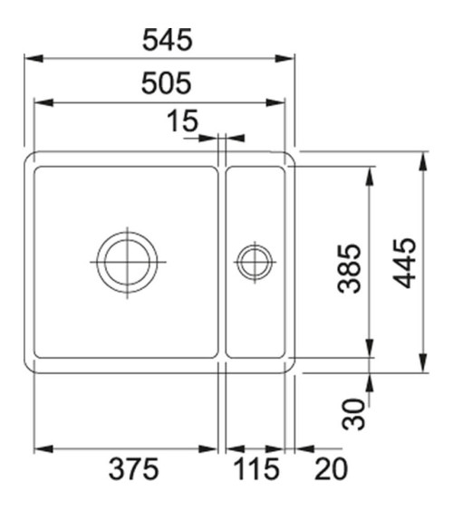 Franke Fraceram keraminė plautuvė KBK 160