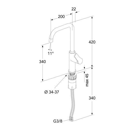 Gustavsberg EPIC maišytuvas plautuvei, pasirenkama spalva