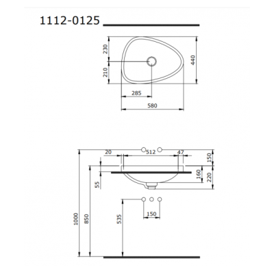 Bocchi Etna įleidžiamas praustuvas (pasirenkama spalva)