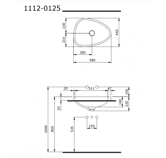 Bocchi Etna įleidžiamas praustuvas (pasirenkama spalva)
