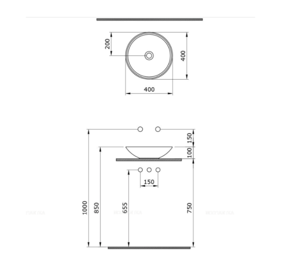 Išpardavimas. Bocchi Venezia pastatomas praustuvas - dubuo 40 cm