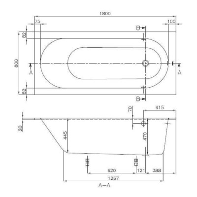 Masažinė vonia Villeroy&Boch Oberon 180x80 su Koller Nano-Future masažo sistema