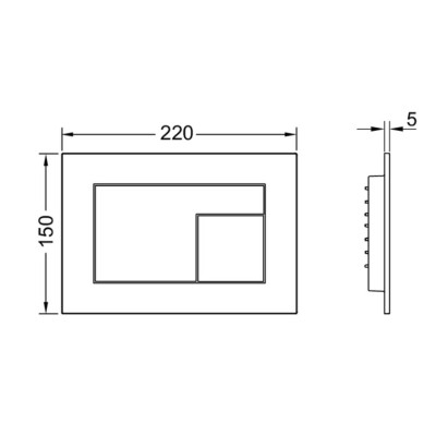 TECEvelvet vandens nuleidimo plokštelė