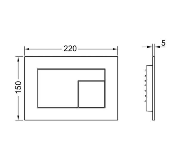 TECEvelvet vandens nuleidimo plokštelė