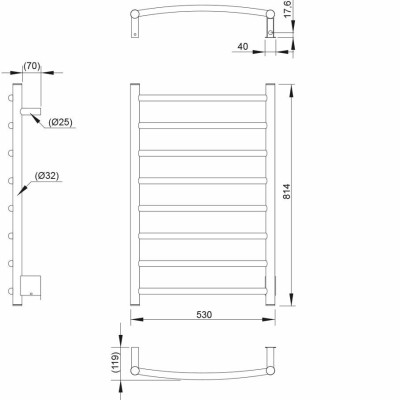 PAX elektrinis rankšluosčių džiovintuvas Foxtrot su pajungimu dešinėje