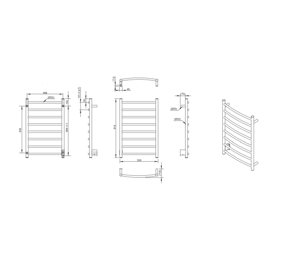PAX elektrinis rankšluosčių džiovintuvas Foxtrot su pajungimu kairėje