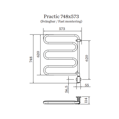 PAX elektrinis rankšluosčių džiovintuvas Practic