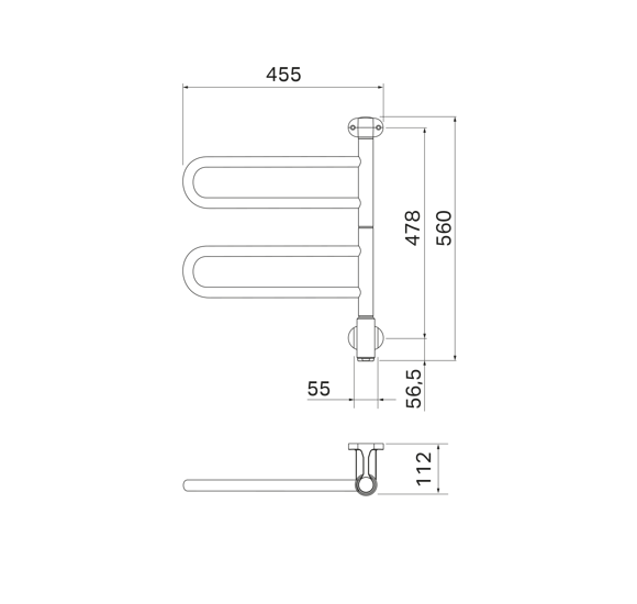 PAX elektrinis rankšluosčių džiovintuvas Flex U 2/450