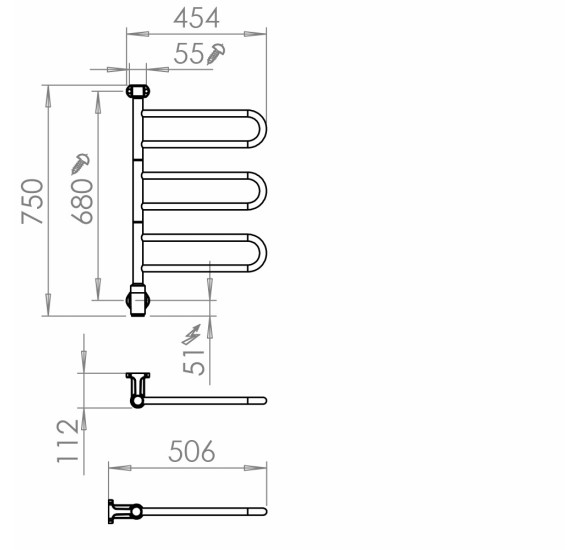 PAX elektrinis rankšluosčių džiovintuvas Flex U 3/450