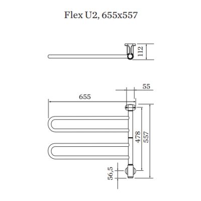 PAX elektrinis rankšluosčių džiovintuvas Flex U 2/650