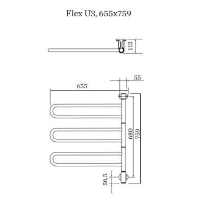 PAX elektrinis rankšluosčių džiovintuvas Flex U 3/650