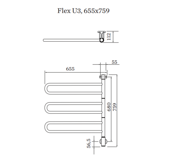 PAX elektrinis rankšluosčių džiovintuvas Flex U 3/650