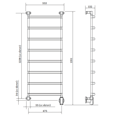 PAX elektrinis rankšluosčių džiovintuvas Blues-i narrow 8 Momento II™