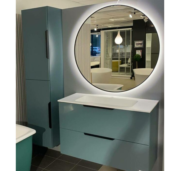 BALTECO AG 80cm Veidrodis su galiniu apšvietimu ir juodu rėmeliu