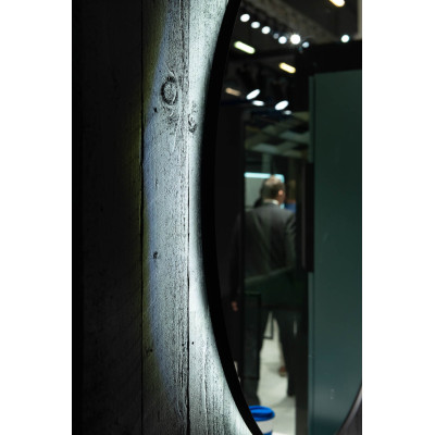 BALTECO AG 80cm Veidrodis su galiniu apšvietimu ir juodu rėmeliu