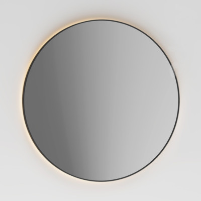 Veidrodis su galiniu apšvietimu ir juodu aliuminio rėmeliu BALTECO AG 100